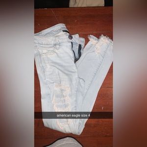 7 pairs of american eagle and holister jeans all size 4-5
